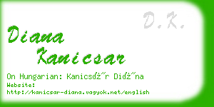 diana kanicsar business card